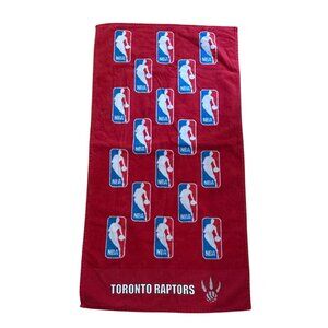 Toronto Raptors Bath Towel NBA Red Cotton McArthur Sports Licensed Logo Print